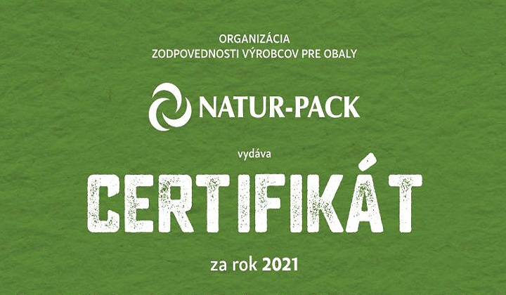 NATUR-PACK  Certifikát